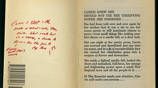 David Foster Wallace's margin notes on Stephen King's Carrie and C.S. Lewis' first Narnia book